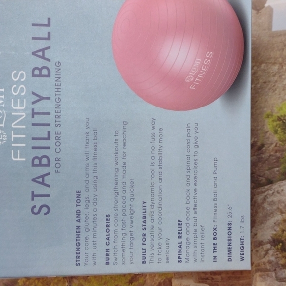 Lomi FITNESS NWT Stability Ball for Core Strengthening 25" Diam. with Pu… - Picture 3 of 5